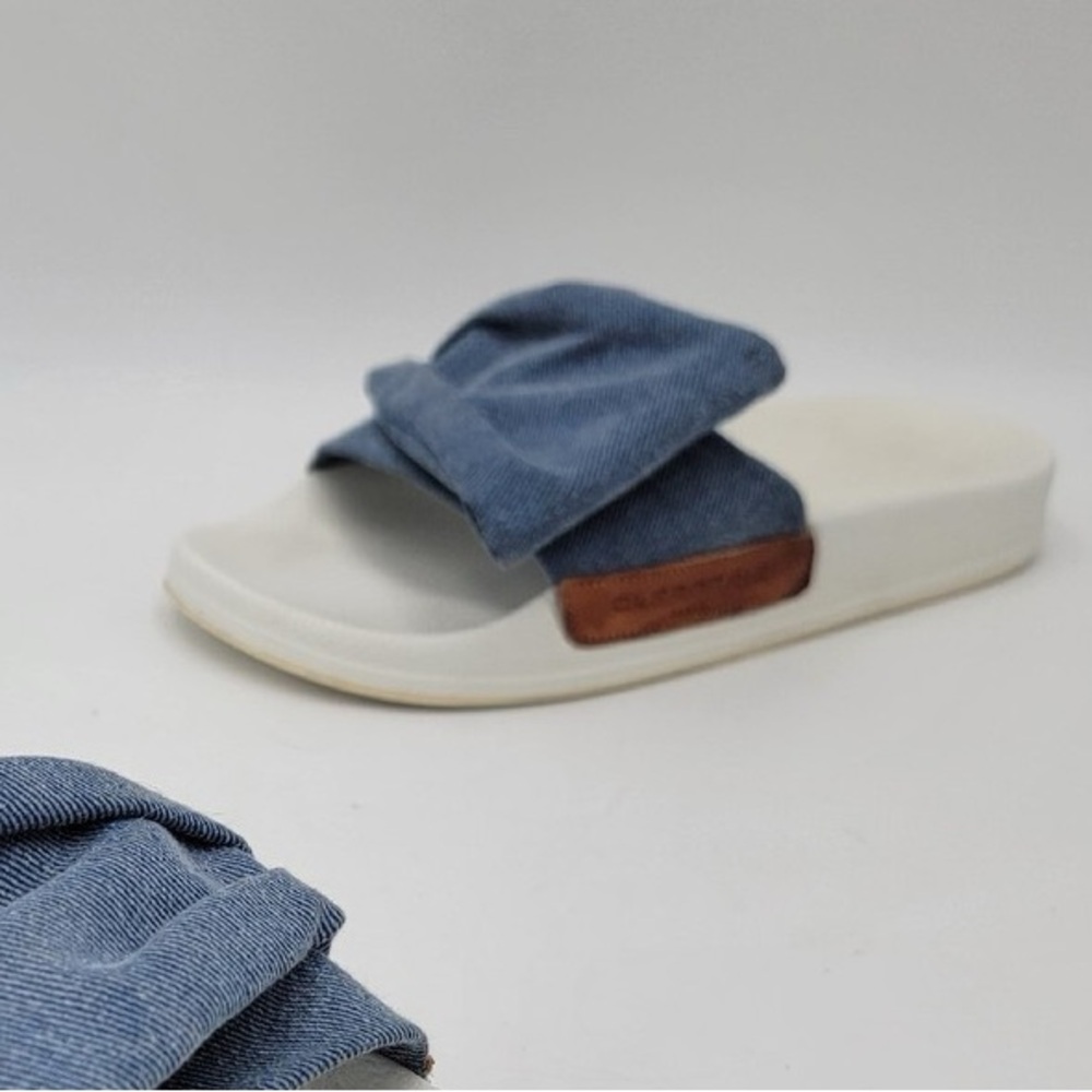 Robert Clergerie Paris Wendy Denim Pool Sandals Women’s US 6/6.5 Designer Slides - Picture 12 of 13